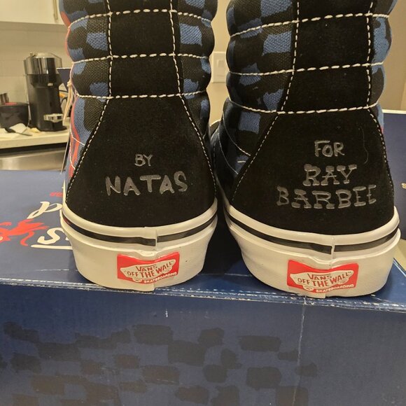 Vans Skate Sk8-Hi Krooked By Natas For Ray Barbee Black Shoe Sneaker Mens 12 US - Picture 7 of 14